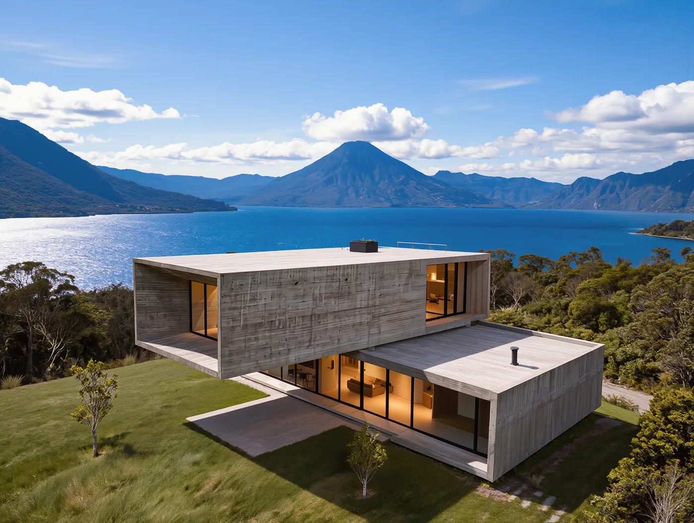 Casa sobre el lago de Atitlán