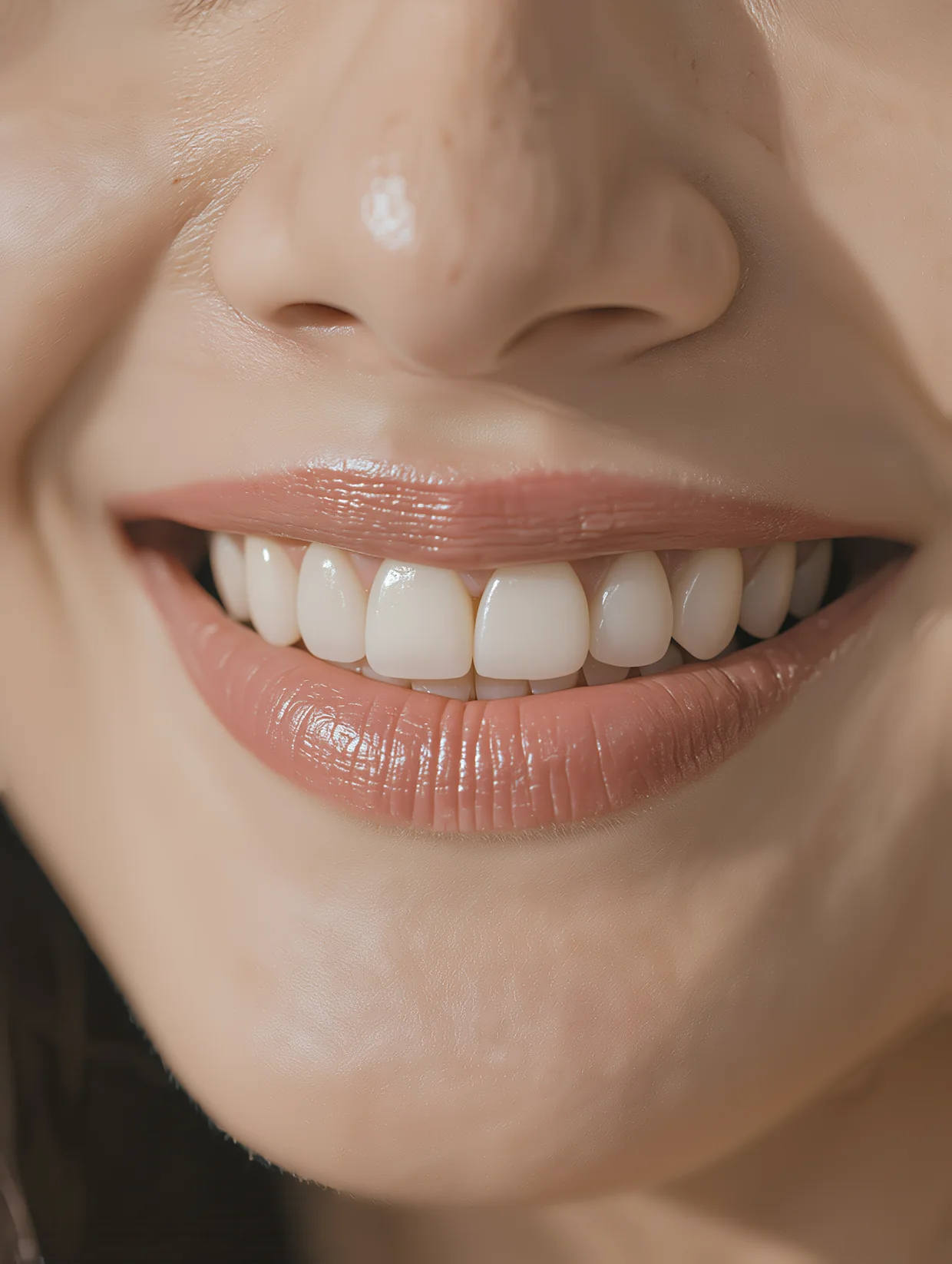 La misma sonrisa después del blanqueamiento